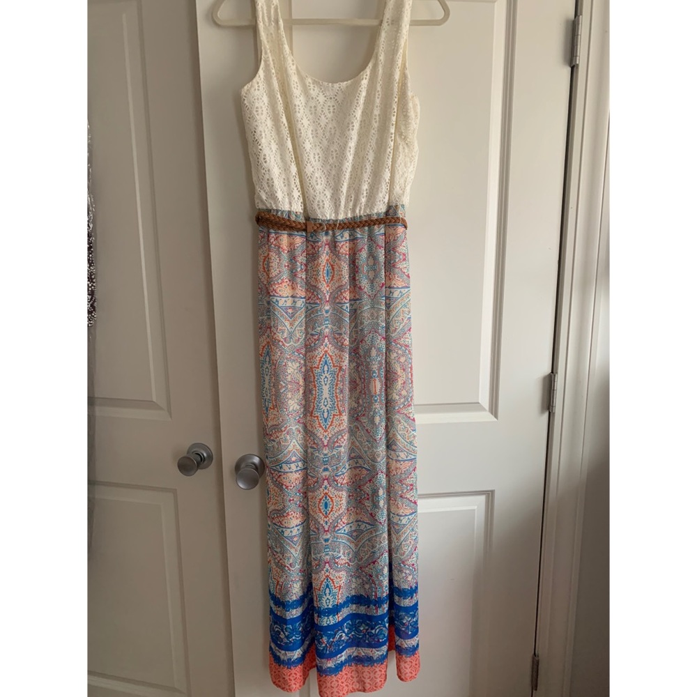 Belted maxi dress